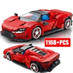 2022 Technical Car Ferra Daytona SP3 Model Building Block MOC Creative Racing Vehicle Supercar Set Bricks DIY Toys For Kids