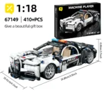 ToylinX 410pcs Police Car Building Blocks Car Early Learning Development Benefits Intelligence Assembled Toys Children's Gifts - Image 2