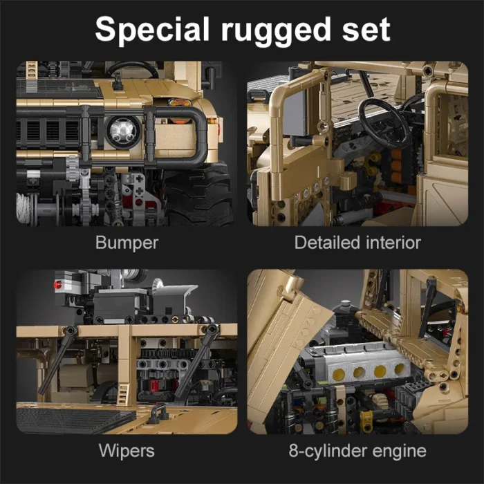 Cada 3935Pcs SUV Armored Car Buggy Trucks Pickup Bricks City Off-road Remote Control Car Building Blocks Toy for Boys Gifts - Image 5