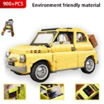 New 900+PCS 10271 Technical Building Blocks Classic DIY Yellow Car Model Creator Assemble Vehicle Bricks Toys For Children Gifts