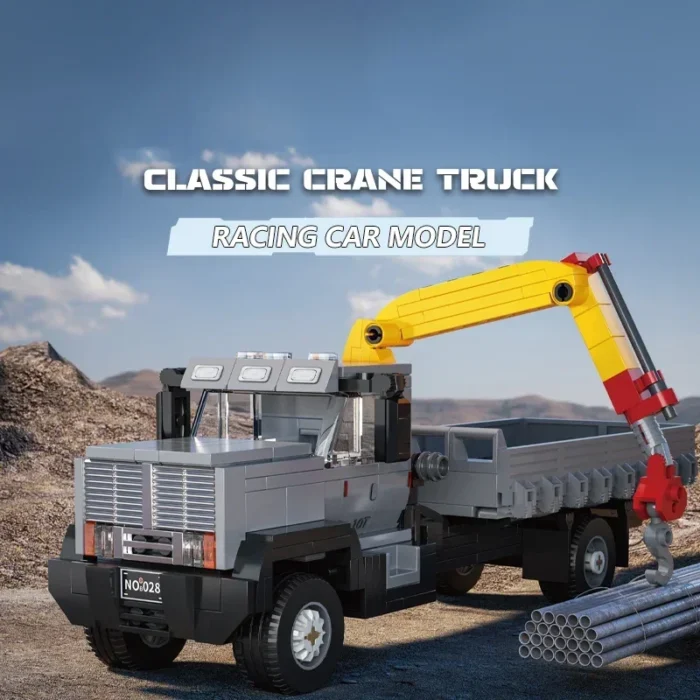 349PCS Classic Crane Truck Building Blocks City Transport Car Model Bricks Decoration Display Diy Toy For Kids Holiday Gifts - Image 1