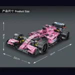 Technical Formula 1 Pink F1 Supercar Race Car Model Building Blocks City Speed Champions Vehicle Kit Bricks Toy Gift For Kid Boy - Image 6