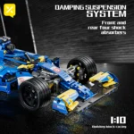 Technology F1 Blue Race Cars 1161PCS Building Sets MOC Remote Control Building Blocks Collectible Model Car Festive Gift Giving - Image 3