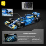 Technology F1 Blue Race Cars 1161PCS Building Sets MOC Remote Control Building Blocks Collectible Model Car Festive Gift Giving - Image 6
