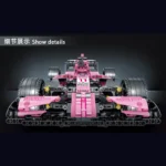 Technical Formula 1 Pink F1 Supercar Race Car Model Building Blocks City Speed Champions Vehicle Kit Bricks Toy Gift For Kid Boy - Image 3