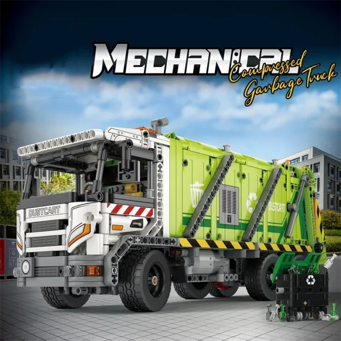 1468PCS Remote Control Compressed Garbage Truck Building Blocks City Sanitation Technical RC Car Model Bricks Kids Toys Gifts - Image 1