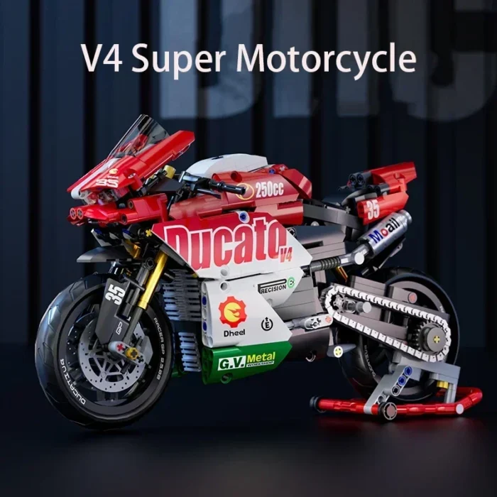 Motorcycle Building Blocks Set Adults 1:10 Model Kit Building Bricks Car Toys Boy Kid Christmas Halloween Small Decorative Items - Image 3