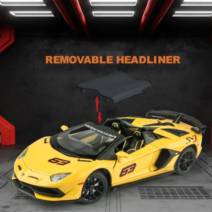 1:24 Lamborghinis Aventador SVJ63 Alloy Model Car Toy Diecasts Metal Casting Sound and Light Car Toys For Children Vehicle - Image 2