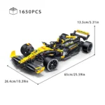 Technical Super Racing 1:8 Formula Building block Racing Renault F1 , kit assembly model Bricks toy, Christmas birthday gift - Image 6