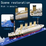 Small Particle Building Block Assembly Toy Titanic Giant Boy Girl Puzzle Cruise Ship Brick Model Kit Desltop Birthday Gift Child - Image 4