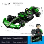 CADA double E building blocks Zhou Guanyu F1 Sauber racing pair assembled C44 model supercar 314PCS boy toy gift C55032 - Image 6