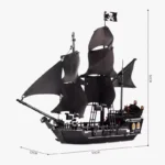 Pirates The Black Pearl And Queen Anne's Revenge Ship Building Block Model Assemble Bricks Toys Kids Gifts Fit MOC 4195 4184 Set - Image 4