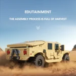 510PCS Military Vehicle H1 Building Blocks Sandy Off-road Car Model Bricks Educational Collection Children's Toys Holiday Gifts - Image 3