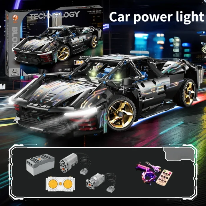 City Speed Famous Vehicle Red Black SP3 1:14 Technical Super Sports Car Racing Car Bricks Model Toys for Kid Christmas Gift - Image 2