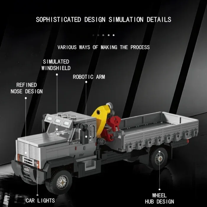 349PCS Classic Crane Truck Building Blocks City Transport Car Model Bricks Decoration Display Diy Toy For Kids Holiday Gifts - Image 4