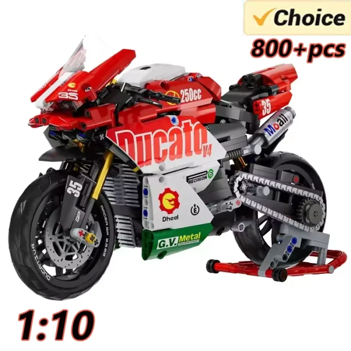 Motorcycle Building Blocks Set Adults 1:10 Model Kit Building Bricks Car Toys Boy Kid Christmas Halloween Small Decorative Items - Image 1