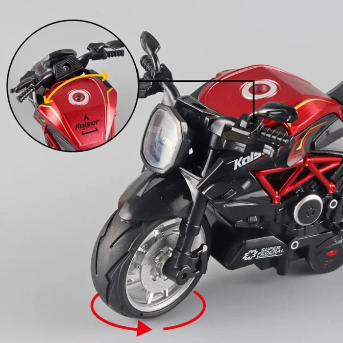Pocket Toy Alloy Motorcycle Model Miniature Diecast Racing Off-Road Motorcycle Simulation Car Toy Street Motorcycle Model Gift - Image 4