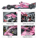 Technical Formula 1 Pink F1 Supercar Race Car Model Building Blocks City Speed Champions Vehicle Kit Bricks Toy Gift For Kid Boy - Image 5