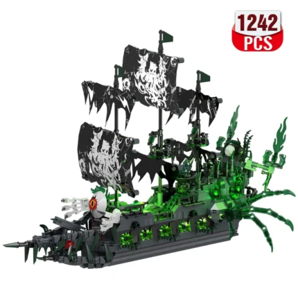 Pirate Ship Building Toys,Ghost Ship Flying Dutchman Model Ship Boat,New Year Decor Christmas Birthday Gifts for Boys Girls 14+