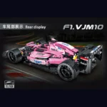 Technical Formula 1 Pink F1 Supercar Race Car Model Building Blocks City Speed Champions Vehicle Kit Bricks Toy Gift For Kid Boy - Image 4