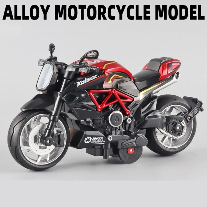 Pocket Toy Alloy Motorcycle Model Miniature Diecast Racing Off-Road Motorcycle Simulation Car Toy Street Motorcycle Model Gift - Image 1