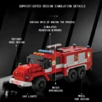 471PCS City Fire Truck Building Blocks Classic Rescue Car Model Bricks Desktop Decoration Educational Toy For Kids Holiday Gifts - Image 4