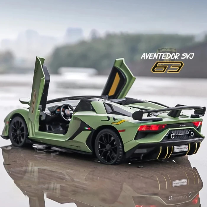 1:24 Lamborghinis Aventador SVJ63 Alloy Model Car Toy Diecasts Metal Casting Sound and Light Car Toys For Children Vehicle - Image 1