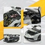 1:24 Lamborghinis Aventador SVJ63 Alloy Model Car Toy Diecasts Metal Casting Sound and Light Car Toys For Children Vehicle - Image 3