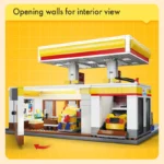 CaDA DIY Shell Retail Station C66026W Car Wash Gas Station Car Building Block USB Lighting Build Bricks Gift Toys For Children - Image 2