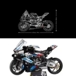 1920Pcs 42130 Puzzle Block Technical Racing Motorcycle Motorbike Moc Building Blocks Bricks Toys Adult Birthday Christmas Gifts - Image 3