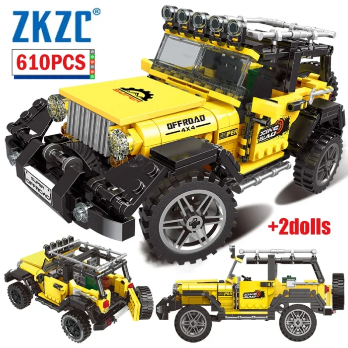 ZKZC Technical Off-road Racing Vehicle Truck Car Model Building Blocks City Monster Trucks Bricks Toys For Children Gift - Image 1
