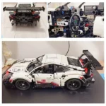 Technical 1580PCS Electric Remote Control with Lights Car 911Rsr Compatible with 42096 Building Blocks DIY Kid Toy Birthday Gift - Image 5