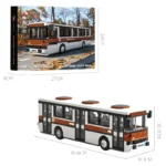 552PCS Retro City Bus Building Blocks Autumn Parade The Bus Model Bricks Desktop Decoration Diy Toys For Kids Holiday Gifts - Image 5
