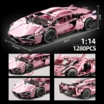 Technical Super Speed Green Lamborghinis Sports Car Model Building Blocks Assemble Famous Vehicle Bricks Kid Toys for Adult Gift - Image 6