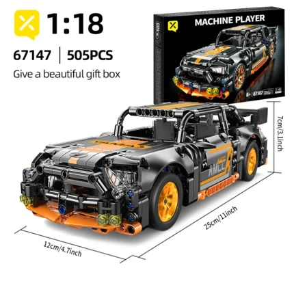 505PCS Racing Model Children's Toys Christmas Halloween Easter Racing Sports Car Creation for Boyfriend's Birthday Gifts