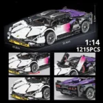 Technical Super Speed Green Lamborghinis Sports Car Model Building Blocks Assemble Famous Vehicle Bricks Kid Toys for Adult Gift - Image 3